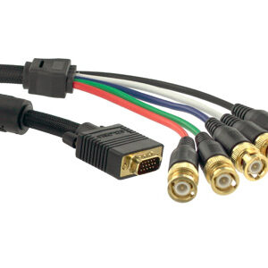 15 Pin HD Male – RGBHV Break Out Cable 1m