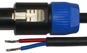 Bare End to Speakon Speaker Jumper
