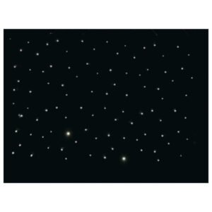 20ft (6m) x 12ft (3.65m) Black Wool Serge LED (White) Starcloth