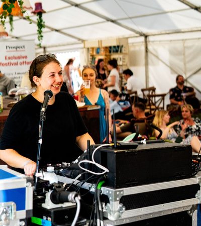 Beth doing sound